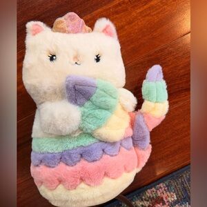 Kids favorite Plush Rainbow Cat Mermaid Stuffed Animal FAO